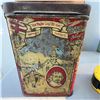 Image 1 : Antique Canadian Maple Leaf Tin with Historical Figures