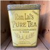Image 3 : Vintage Ram Lal's Pure Tea Tin 3 lb Advertising Container
