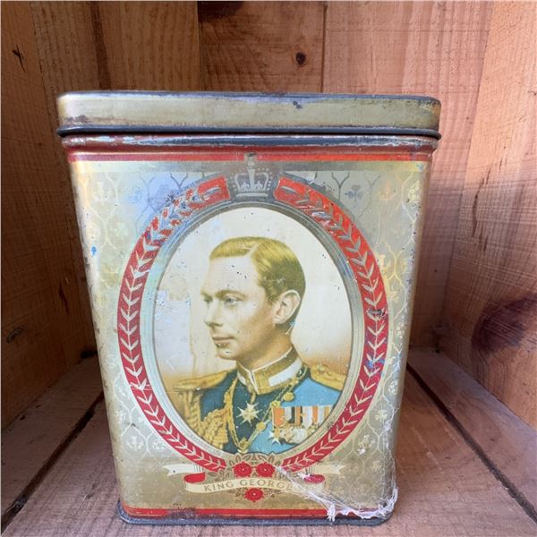 1937 King George VI Coronation Commemorative Tin