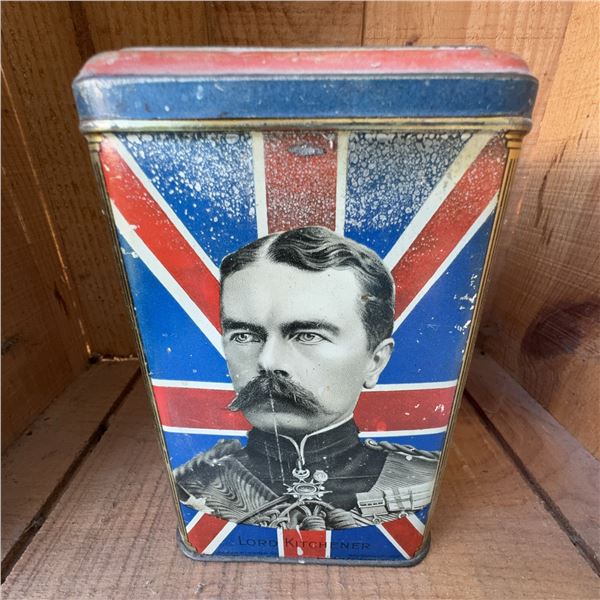 Antique Boer War British Generals Tin, Union Jack Graphics