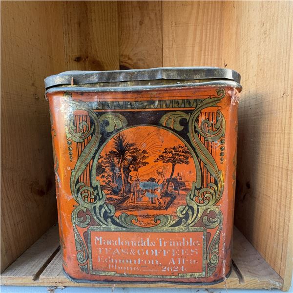 Macdonald & Trimble Teas & Coffees Edmonton Advertising Tin