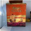 Image 1 : Vintage Riley's Toffee Tin, Halifax England, Large Size
