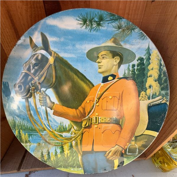 Vintage Peek Frean RCMP Biscuit Tin—Canada, 1950s