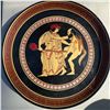 Image 1 : Hand-Painted Greek Plate, Maenad and Silenos, Signed