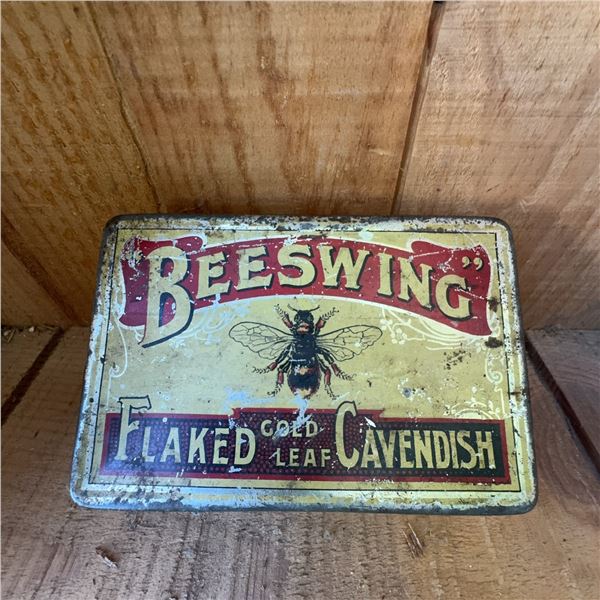 Vintage Beeswing Flaked Gold Leaf Cavendish Tobacco Tin