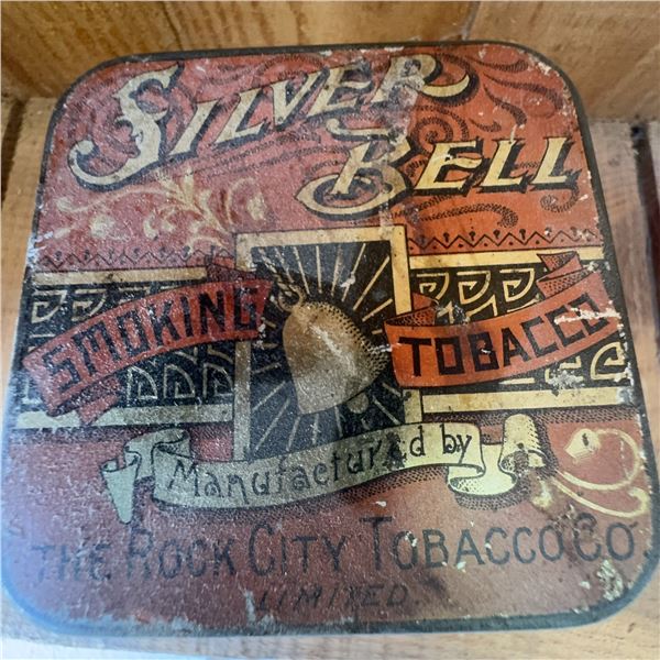 Silver Bell Smoking Tobacco Tin by Rock City Tobacco Co.