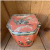 Image 1 : Vintage Japanese-Style Tin Tea Canister with Bird Motif