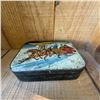 Image 2 : Vintage Tetley's Tea Russian Tin Box with Winter Sleigh Scene