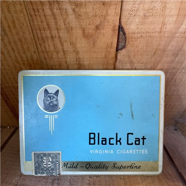 Vintage Black Cat Virginia Cigarettes Tin Canada