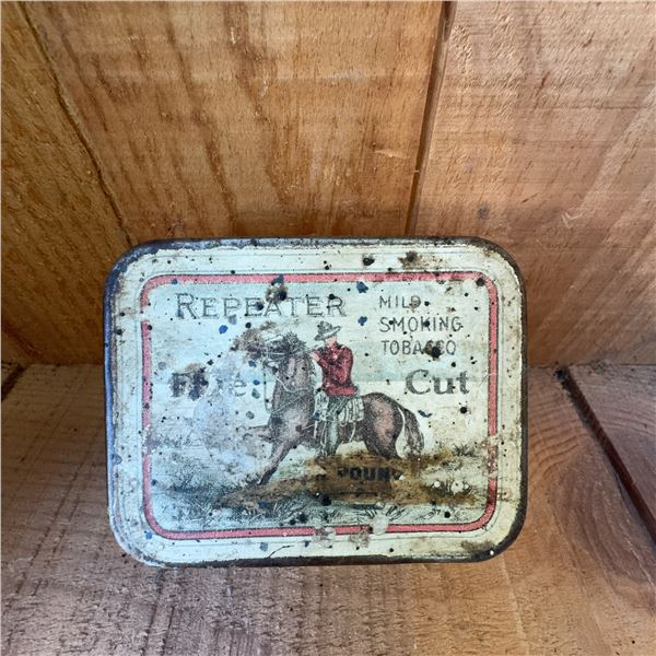 Repeater Mild Smoking Tobacco Tin With Cowboy Graphic