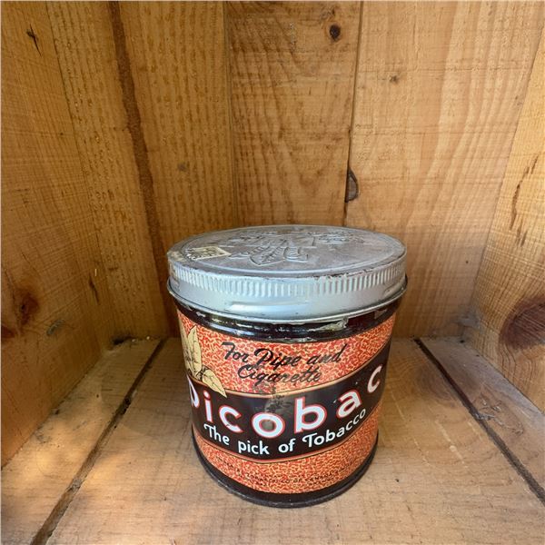 Vintage Picobac Tobacco Tin with Embossed Lid