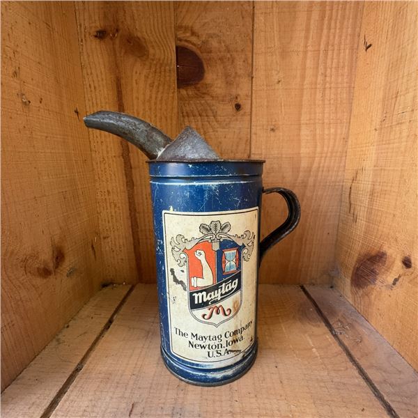 Vintage Maytag Oil Can With Spout, Newton Iowa