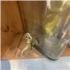 Image 3 : Vintage Glass Water Dispenser with Brass Tap and Cork Stopper