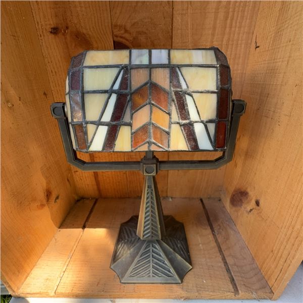 Art Deco Style Stained Glass Table Lamp