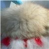 Image 3 : Handmade Indigenous Painted Drum with Fur and Feather Accents, 18"