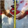 Image 9 : Handmade Indigenous Painted Drum with Fur and Feather Accents, 18"