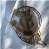 Image 1 : Indigenous-Style Dreamcatcher With Feathers and Beads, 20" Diameter