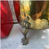 Image 4 : Large Brass Planter or Jardinière with Lion Head Handles, 15" Diameter