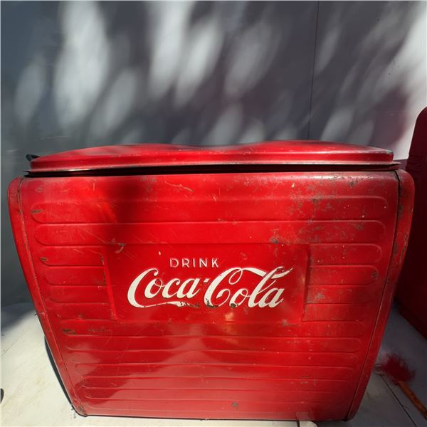 Vintage 1950s Coca-Cola Metal Cooler by St. Thomas Metal Signs Ltd