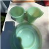 Image 2 : Fire-King Jadeite Mugs and Scalloped Bowls Set