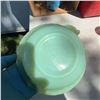 Image 4 : Fire-King Jadeite Mugs and Scalloped Bowls Set