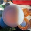 Image 5 : Fire-King Peach Lustre Glassware Set, Mugs and Bowls