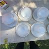 Image 1 : Anchor Hocking Fire-King White with Gold Trim Tea Set, 6 Trios