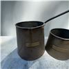 Image 2 : 3 Vintage Brass and Iron Ladle Pots