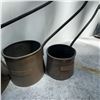 Image 4 : 3 Vintage Brass and Iron Ladle Pots