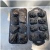 Image 2 : 2 Cast Iron Baking Moulds – Shell, Fruit, and Animal Shapes