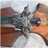 Image 4 : Fantasy Stainless Steel Decorative Sword with Wall Plaque, 24 Inch