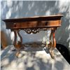 Image 5 : Antique Carved Wooden Side Table with Single Drawer
