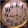 Image 5 : Antique Wooden Wall Clock with Pendulum and Key (28" x 15")