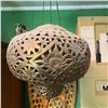 Image 3 : Vintage Moroccan Style Brass Hanging Lamp