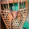 Image 3 : Vintage Wooden Framed Snowshoe with Leather Bindings, 37 Inches