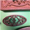 Image 2 : Three Antique Cast Iron Trivets, Various Designs