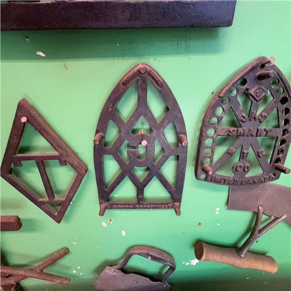 Three Antique Cast Iron Trivets