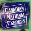 Image 1 : Canadian National Express Tin Advertising Sign, 15x15 in