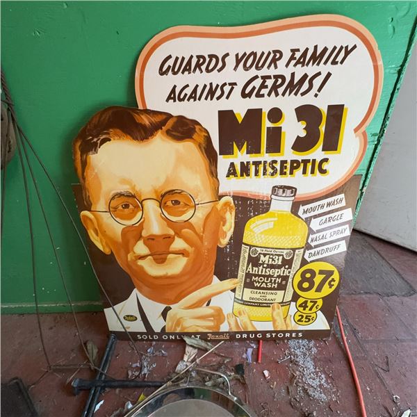 Vintage Mi 31 Antiseptic Advertising Display