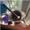 Image 1 : Brass Mortar and Pestle with Collectible Glass Items Lot