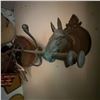 Image 1 : Cast Iron Horse Head Wall Rack with Hooks