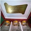 Image 1 : 6 Cristal T. Murano Gold Rimmed Hand Made Glasses