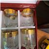 Image 8 : 6 Cristal T. Murano Gold Rimmed Hand Made Glasses