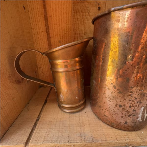 Vintage Copper Pitchers By van Dyk Canada