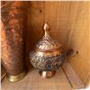 Image 2 : Embossed Copper Water Pitcher and Lidded Decorative Jar
