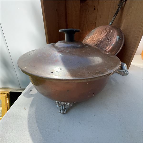 Vintage Venetian Copper Kitchenware Lot, England Marked