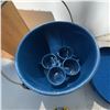 Image 3 : Blue Speckled Enamelware Camp Set – Basin, Pot, Plate & 4 Mugs