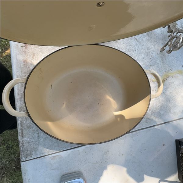 Vintage Le Creuset Enamel Cast Iron Oval Dutch Oven