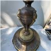 Image 3 : Antique Standing Brass and Marble Ashtray with Ornate Details