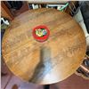 Image 2 : Antique Oak Round Pedestal Dining Table, 45-Inch